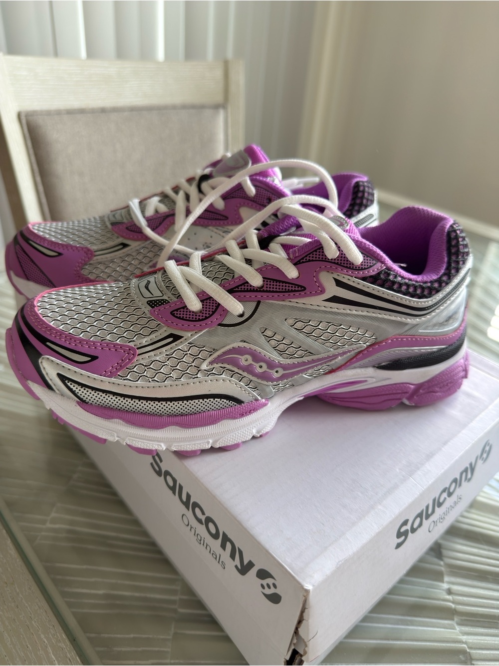Saucony Silver and Purple Women's Running Shoes